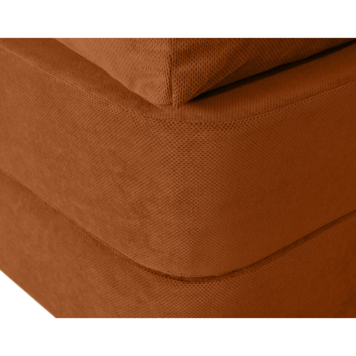 Nebula - Canapé 3 places convertible en velours texturé - Terracotta
