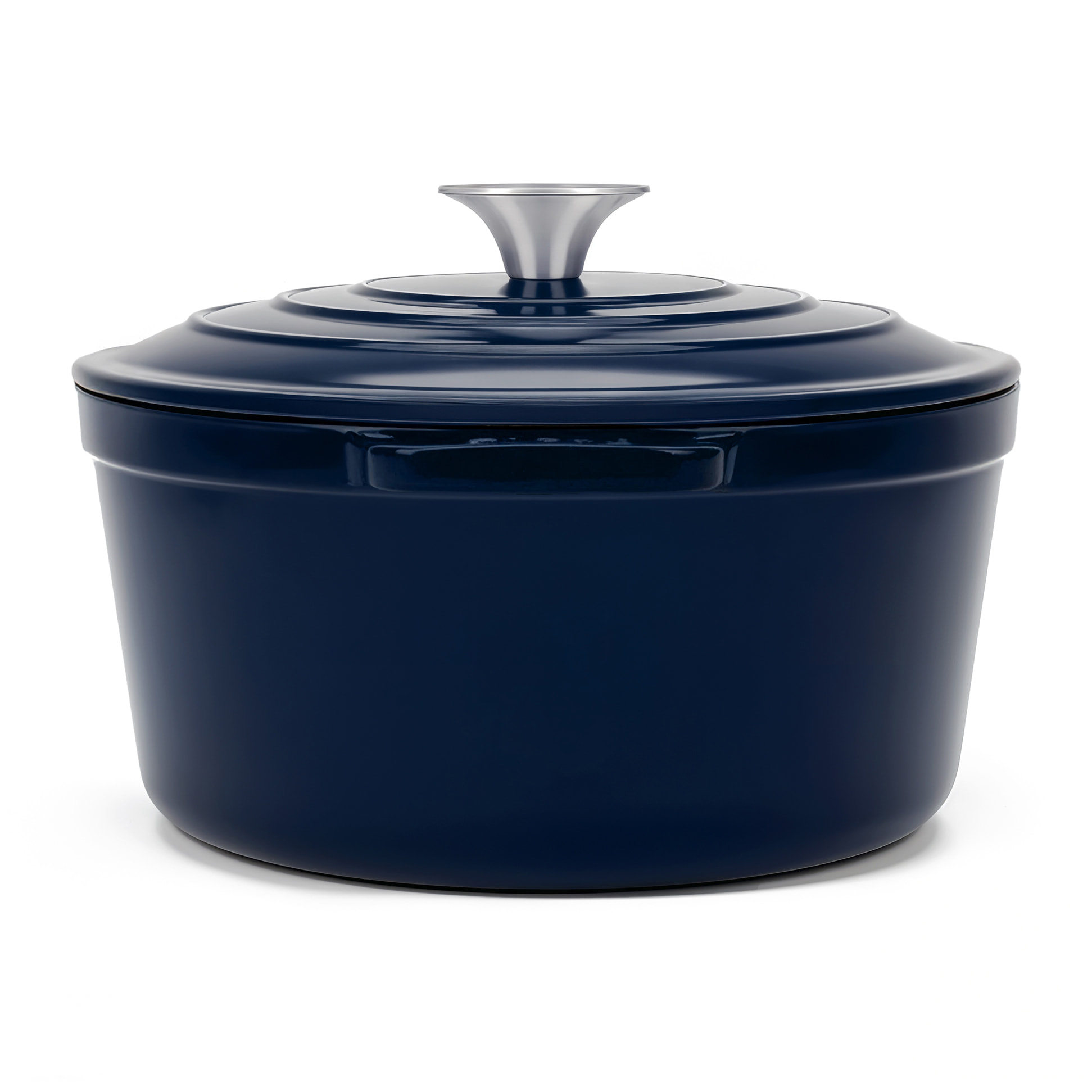 La Fonderie 1890 ALMA22, Cacerola de hierro fundido, 22 cm, 3,3L, azul marino, compatible con todos los fuegos, inducción, gas, parrilla y horno