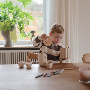 Mushie Cubo Didáctico Tubos/Monedas Solid