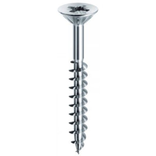 Vis MUSTAD Panelvit Tête cylindrique Pozidriv - Filetage Partiel - Zingué Blanc - Ø5x80mm - Boite de 200 - PVACZP500800C8C