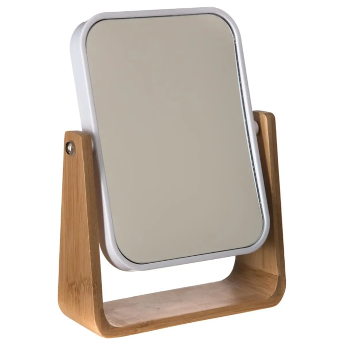 Miroir 16x22cm bambou "Naturéo" blanc