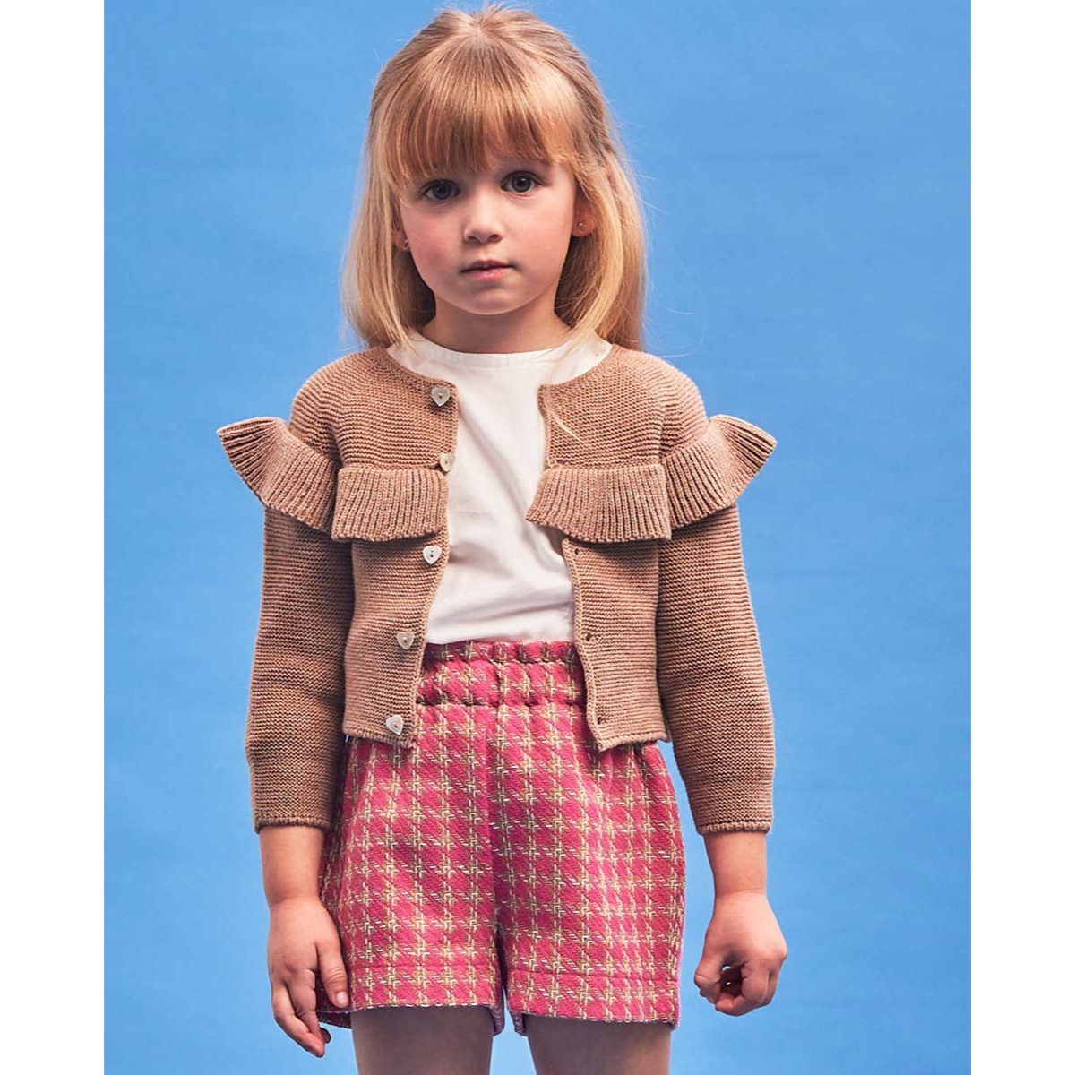 SHORT PATA DE GALLO FUCSIA