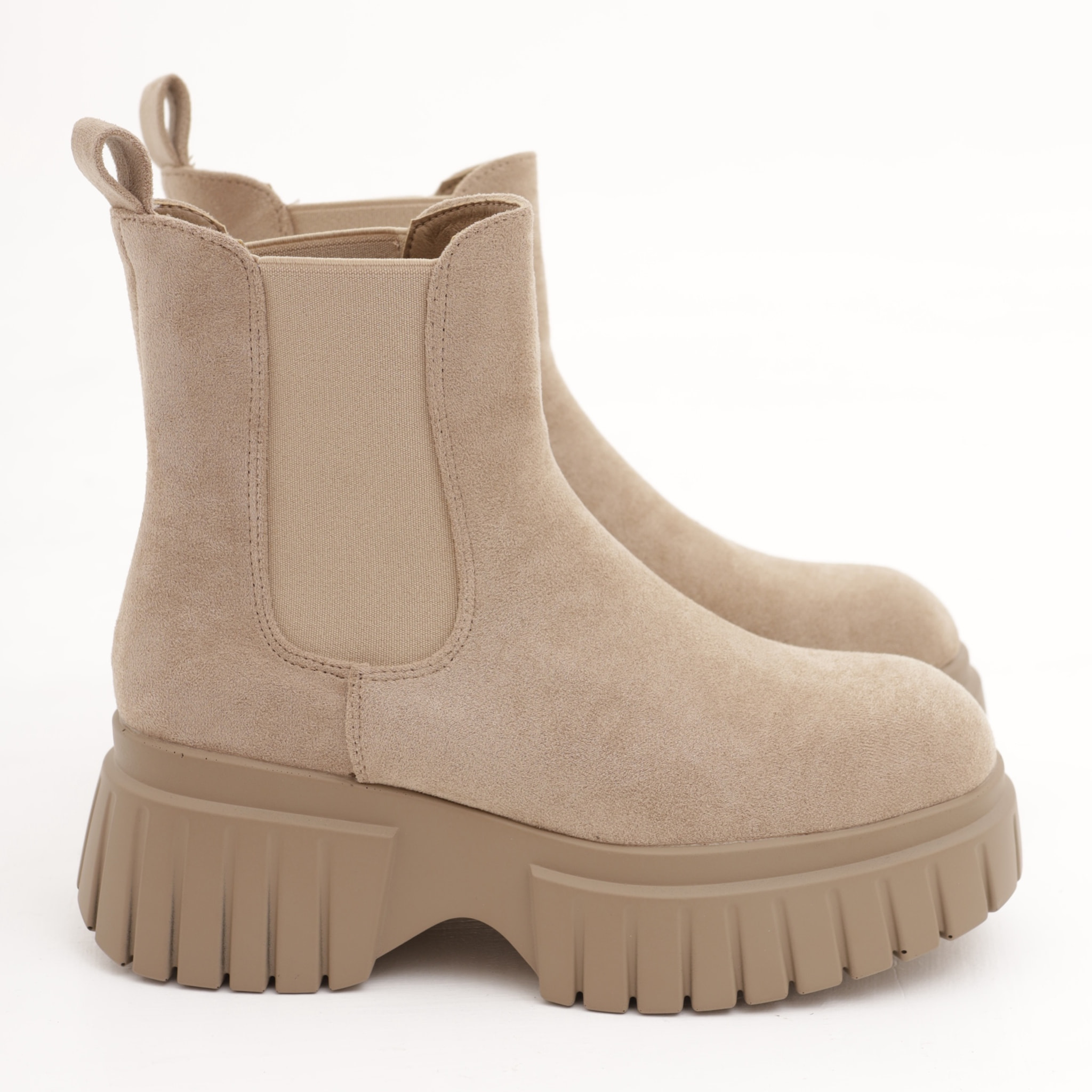 STIVALETTO CHELSEA BASSO PLATFORM TORTORA