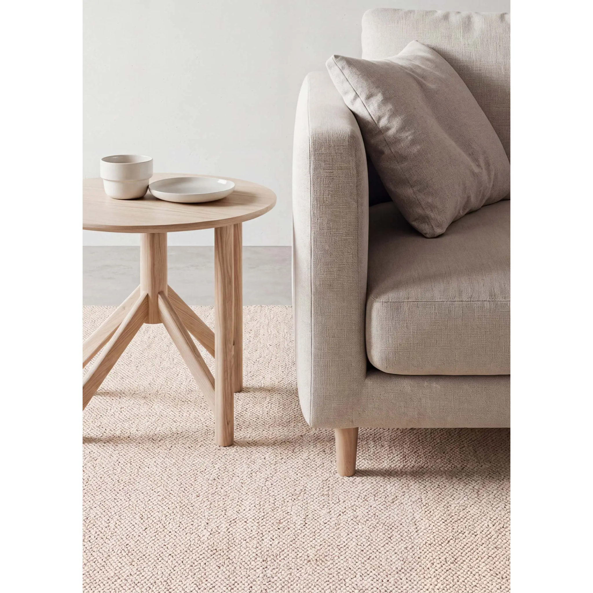 PETRA Alfombra lavable tejido en bucle en blanco, varias medidas disponibles.