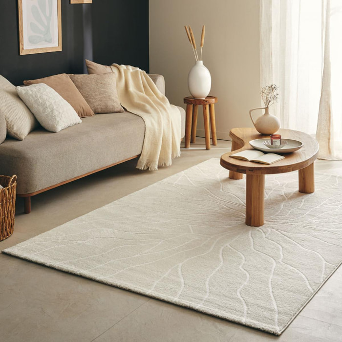 Tapis salon et chambre tissé motif abstrait NAJE