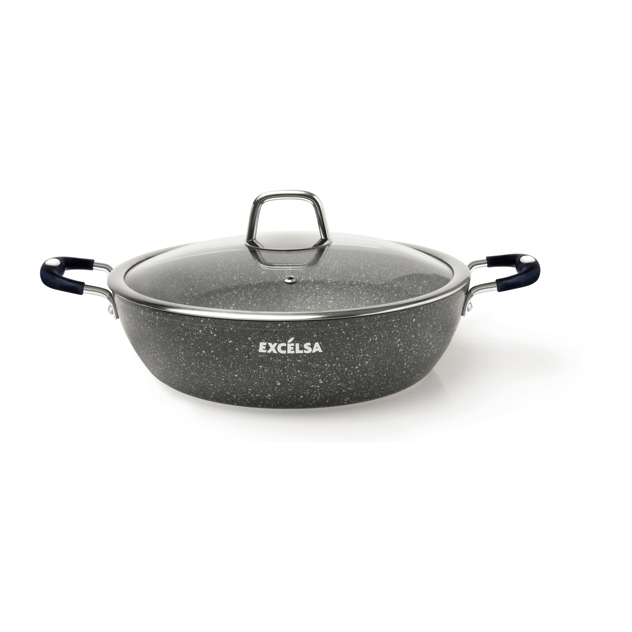Faitout 28 cm avec Couvercle Excelsa – Forn-Ok, Aluminium Gris