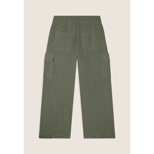 Pantaloni Cargo in popeline con fondo regolabile