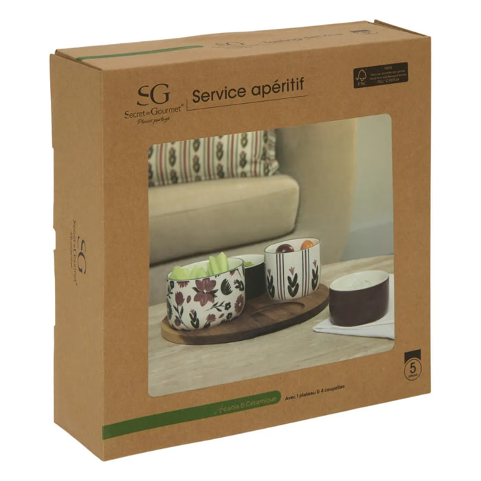 Service apéritif Mona 5 pièces