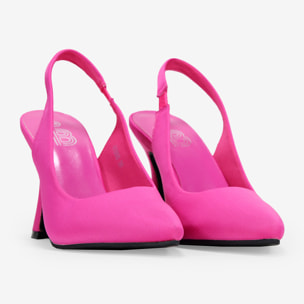 Zapatos de tacón acampanado rosa