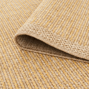 Tapis naturel motif jaune