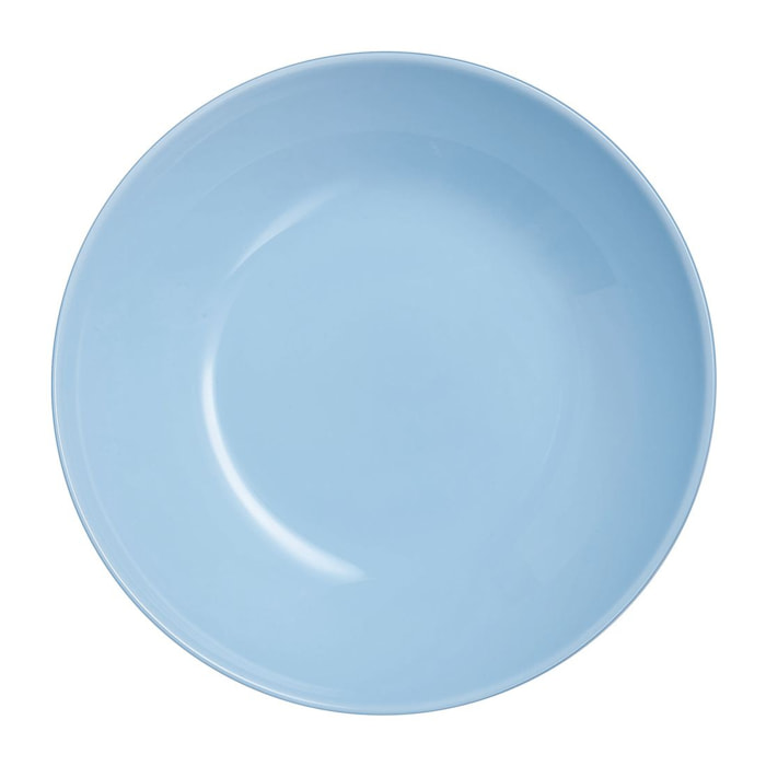 Assiette creuse bleue 20cm Diwali - Luminarc - Verre opale extra résistant