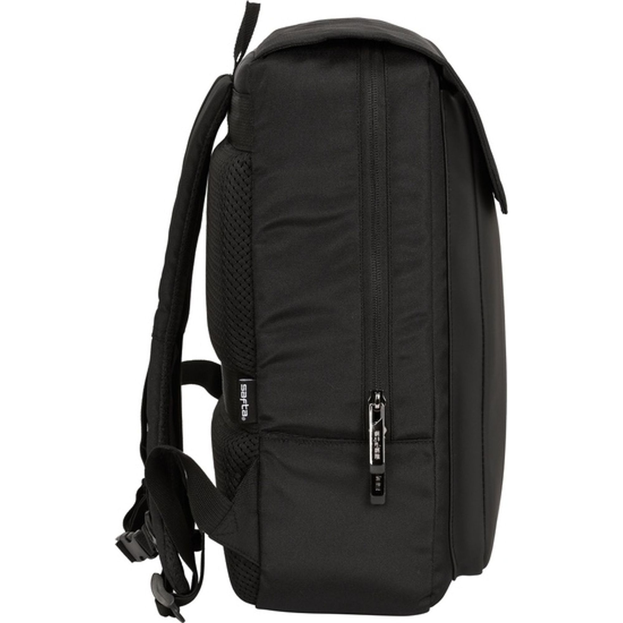 Mochila con solapa portatil 13,3+usb safta business "black"