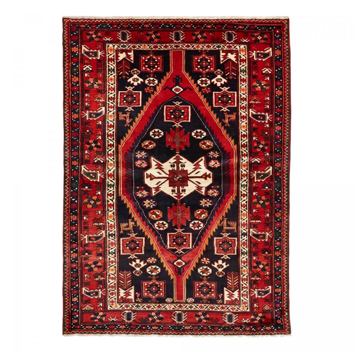Tapis d'orient au motif oriental, noué à la main en laine, GISOLO