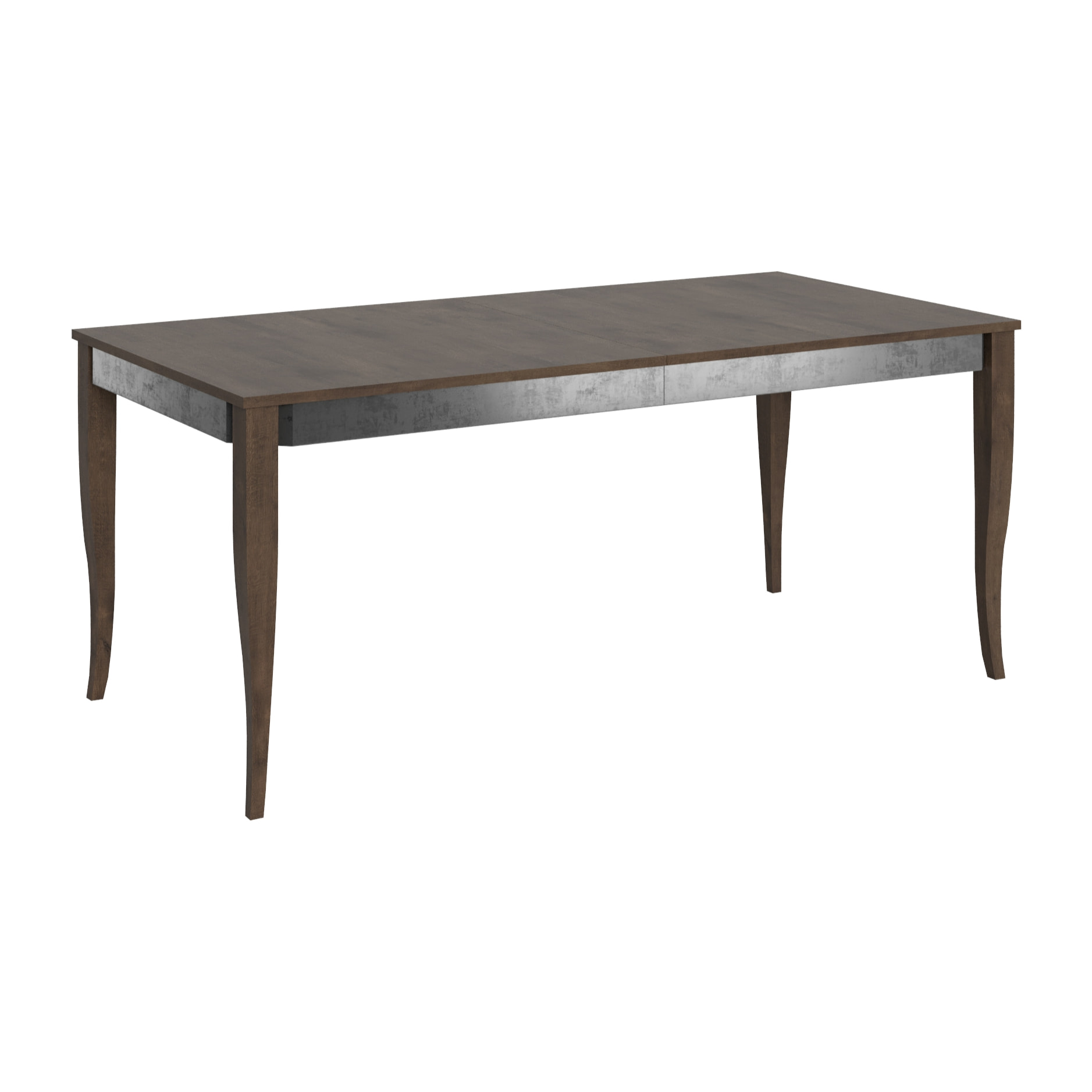 Mesa extensible 90x180/284 cm Sciabola Iron Nogal estructura Gris