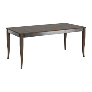 Mesa extensible 90x180/284 cm Sciabola Iron Nogal estructura Gris