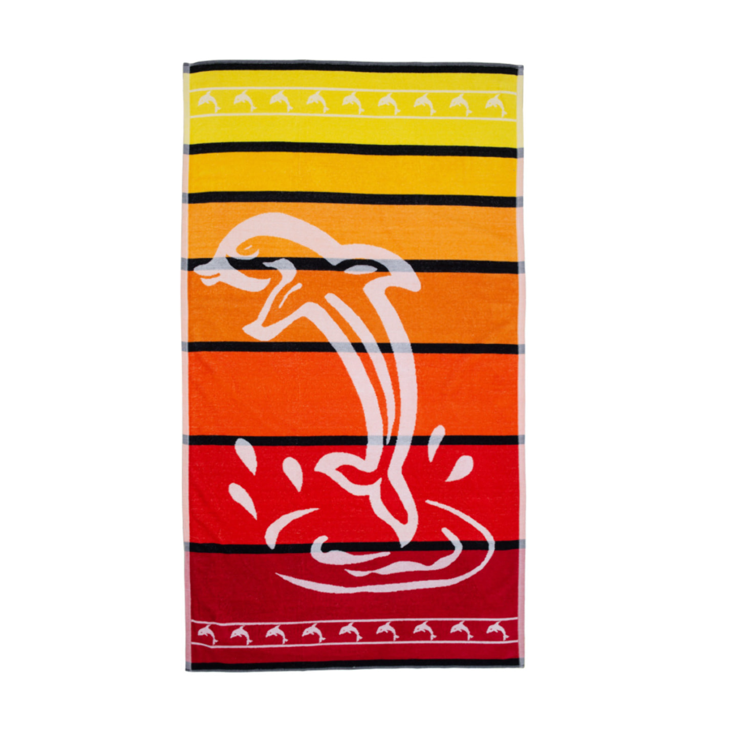 Telo Mare Spugna Jacquard Spiaggia Disegno Big Stripe