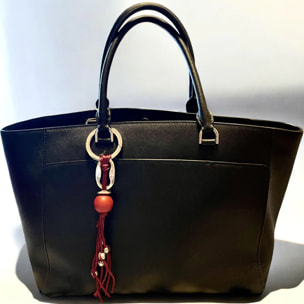 Cuelgabolso_llavero Kiss charms y bolas en rojo