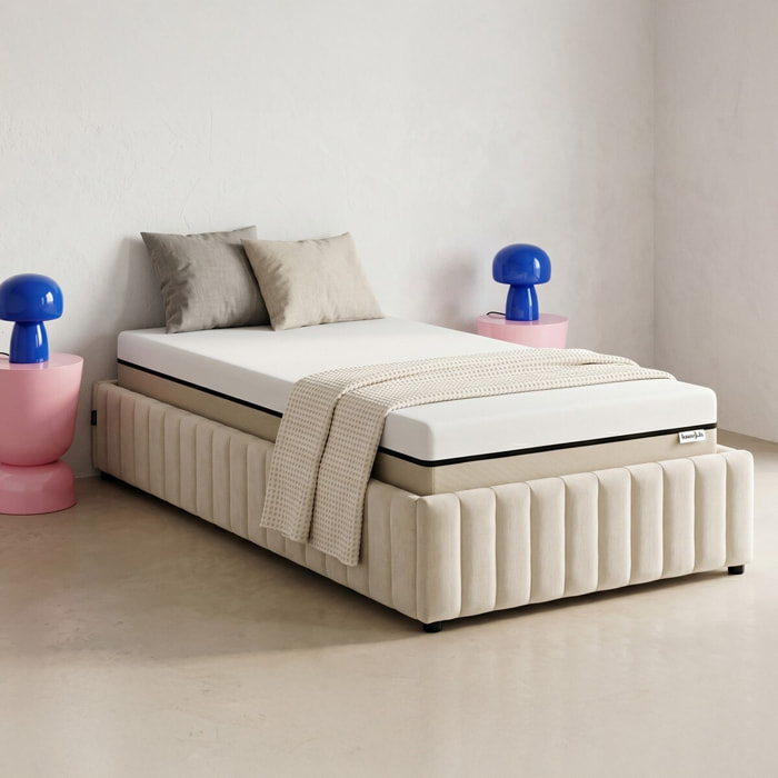 Matelas Hybride à ressorts ensachés et mémoire de forme, 25cm - SPRING ELITE