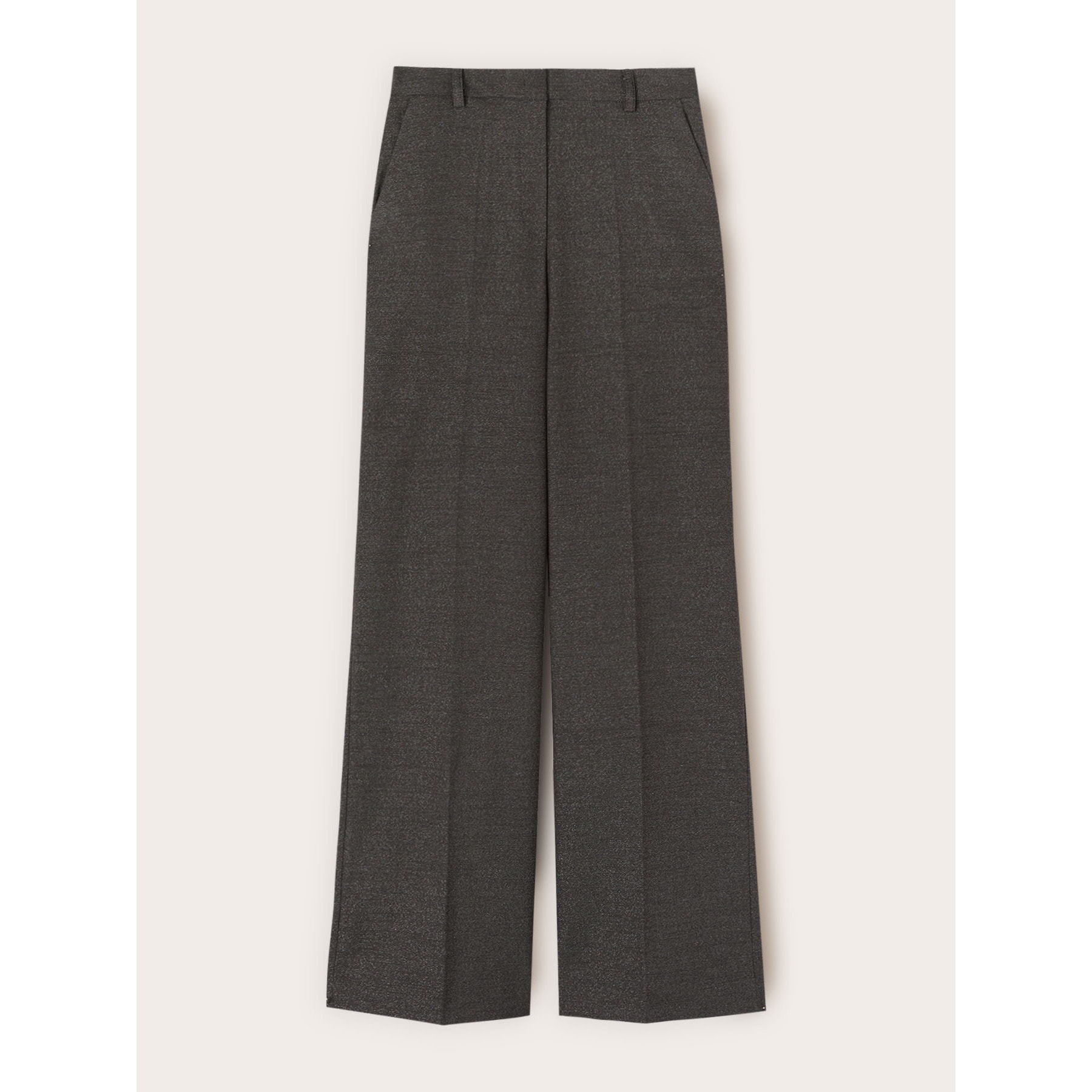 Motivi - Pantalones palazzo en tejido armaturado mixto lurex - Gris