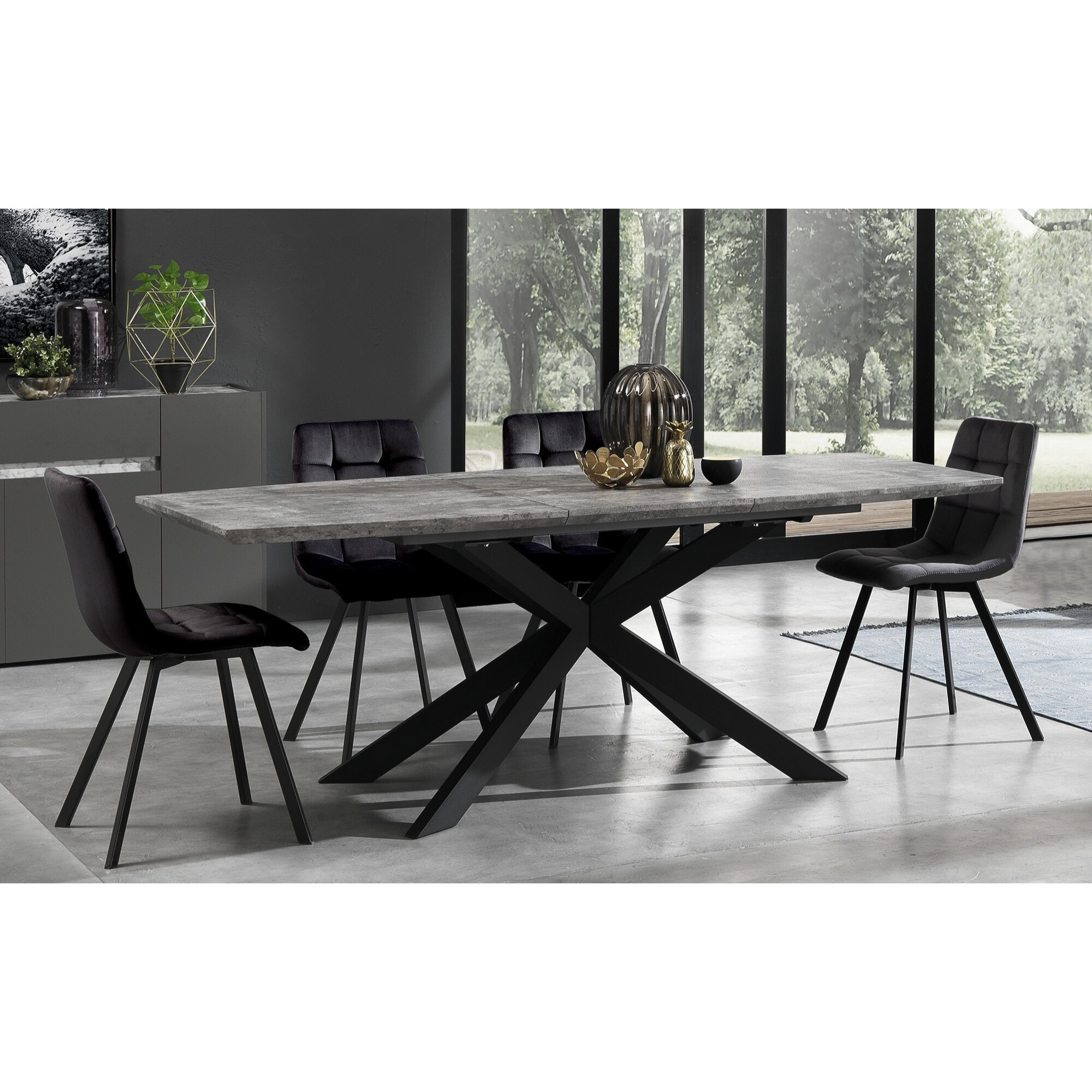 ORESTELUCHETTA set 4 sedie AMELIE BLACK