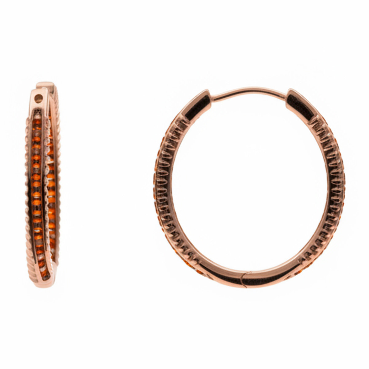 Pendientes Rendla acabado oro rosa 18k