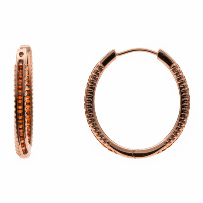 Pendientes Rendla acabado oro rosa 18k