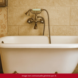 Mélangeur BAIN douche flexible + douchette + support  PAINI Tiffany Gris Acier