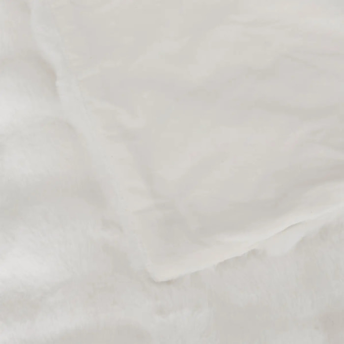 Plaid fausse fourrure 3D Zephy blanc 230x180cm