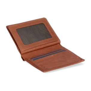 Portafoglio uomo in vera pelle - Modello False - Casual - 8.0 x 10.0 x 1.0 cm
