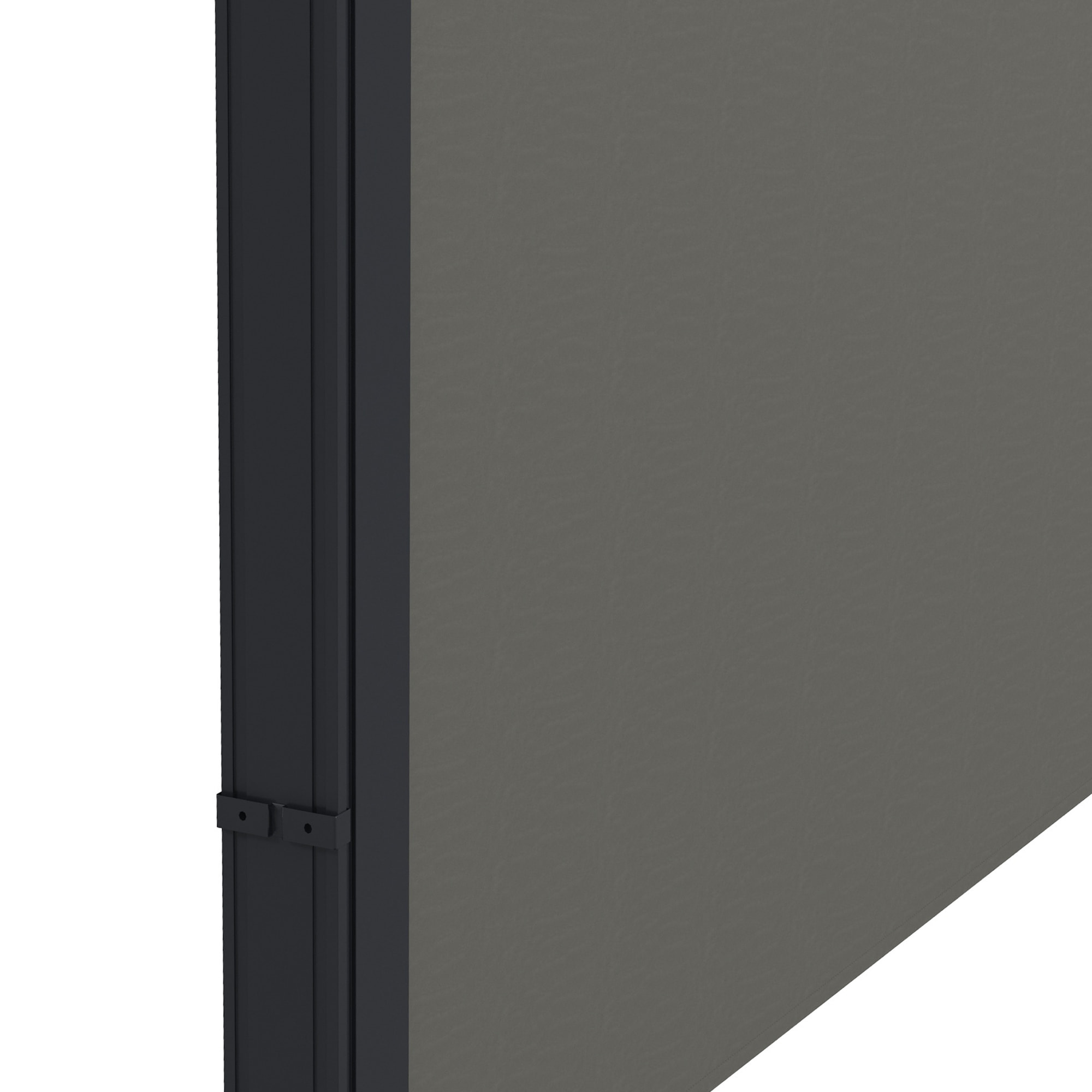 Store latéral brise-vue paravent rétractable de jardin dim. 4L x 1,60H m alu. polyester haute densité 180 g/m² gris foncé