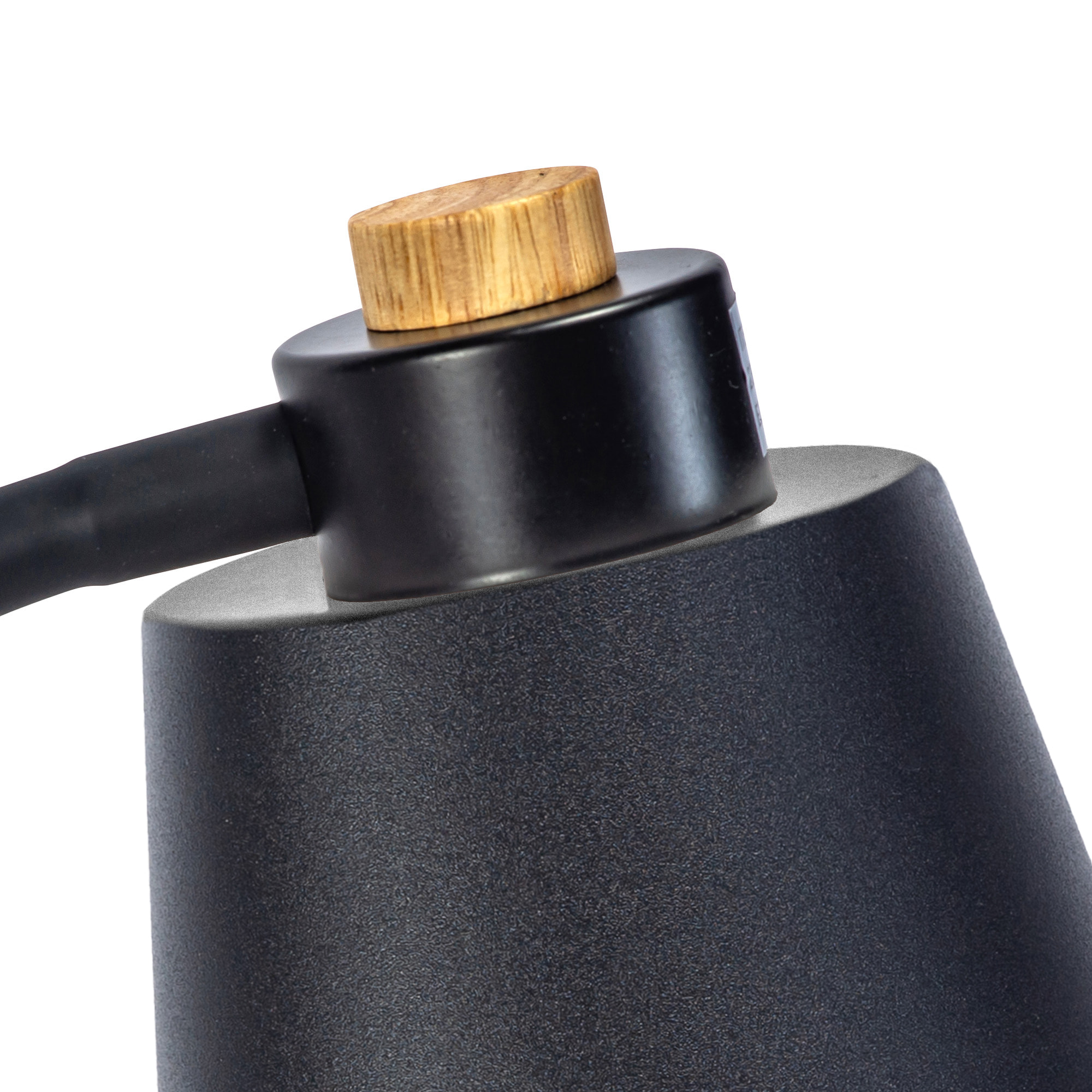 Forlight Pau Lámpara de Escritorio de Estilo Nórdico. Flexo de Escritorio E27 de Acero Negro y Madera Clara Natural