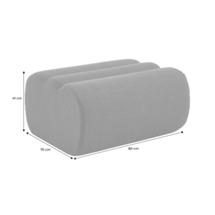 Pouf, repose-pieds compressé pour chauffeuse Nova bouclette texturée  NOVA