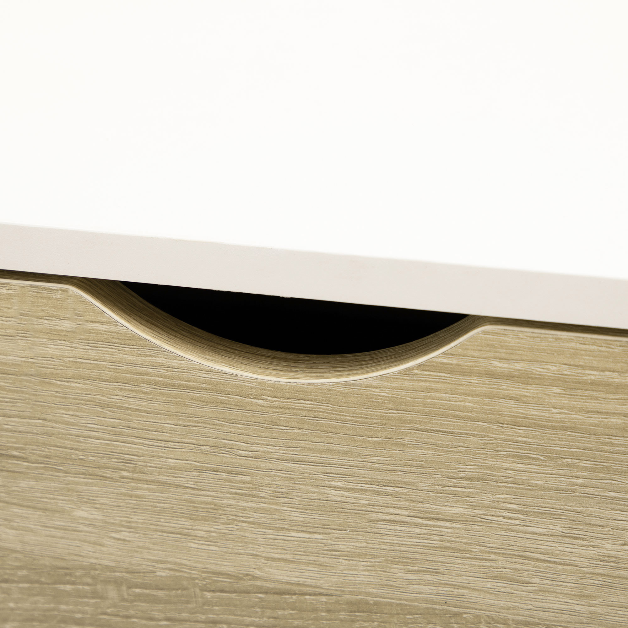 Mesa de Centro Moderna con 2 Cajones Compartimientos Abiertos 106x58x39,5 cm