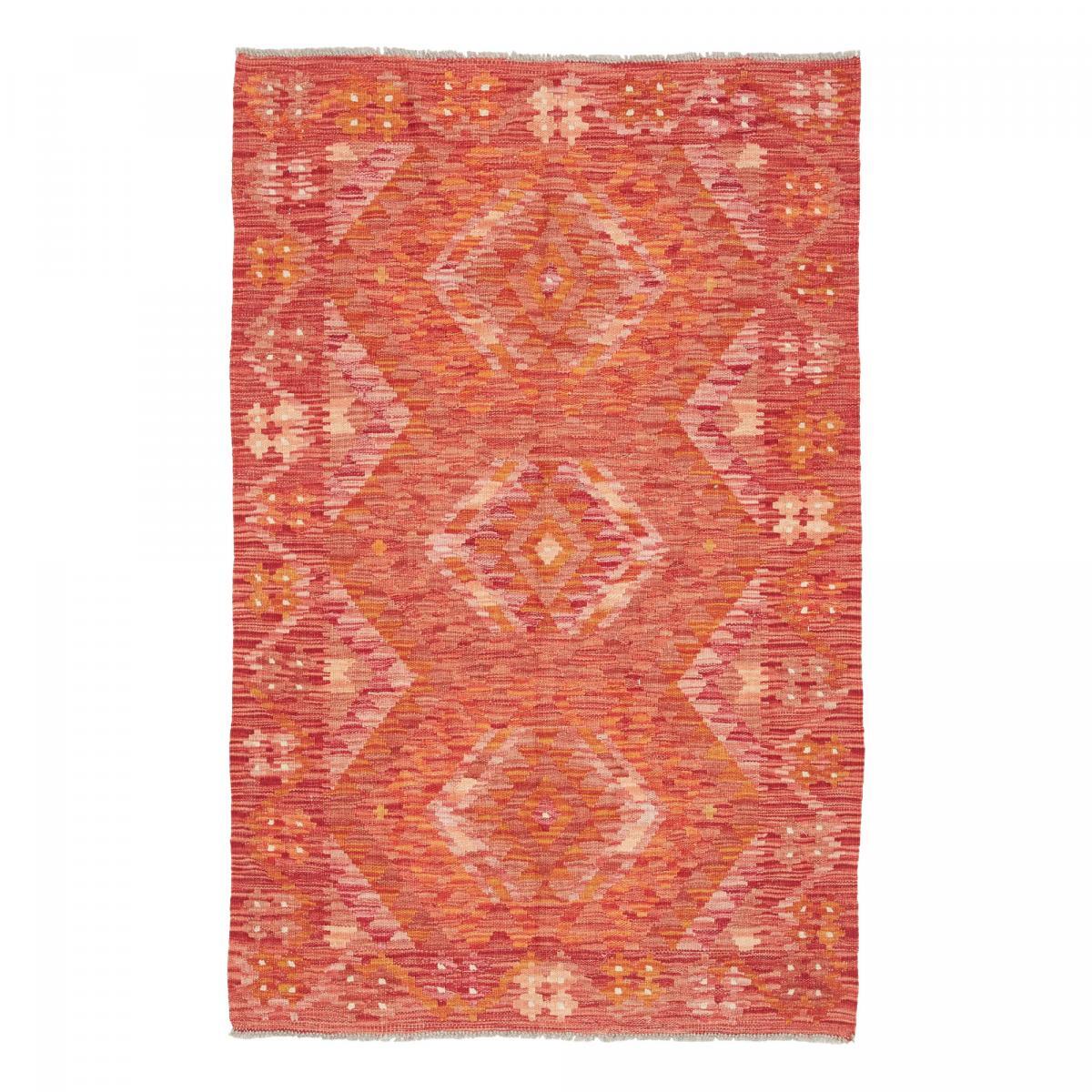 Tapis kilim, motif géométrique artisanal, tissé plat, LENE