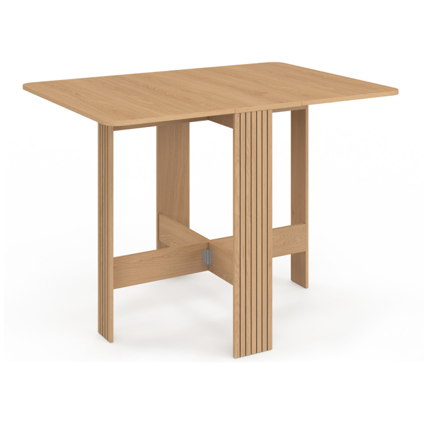 Table à manger dépliable Faustine bois et lattes 103cm