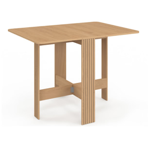 Table à manger dépliable Faustine bois et lattes 103cm