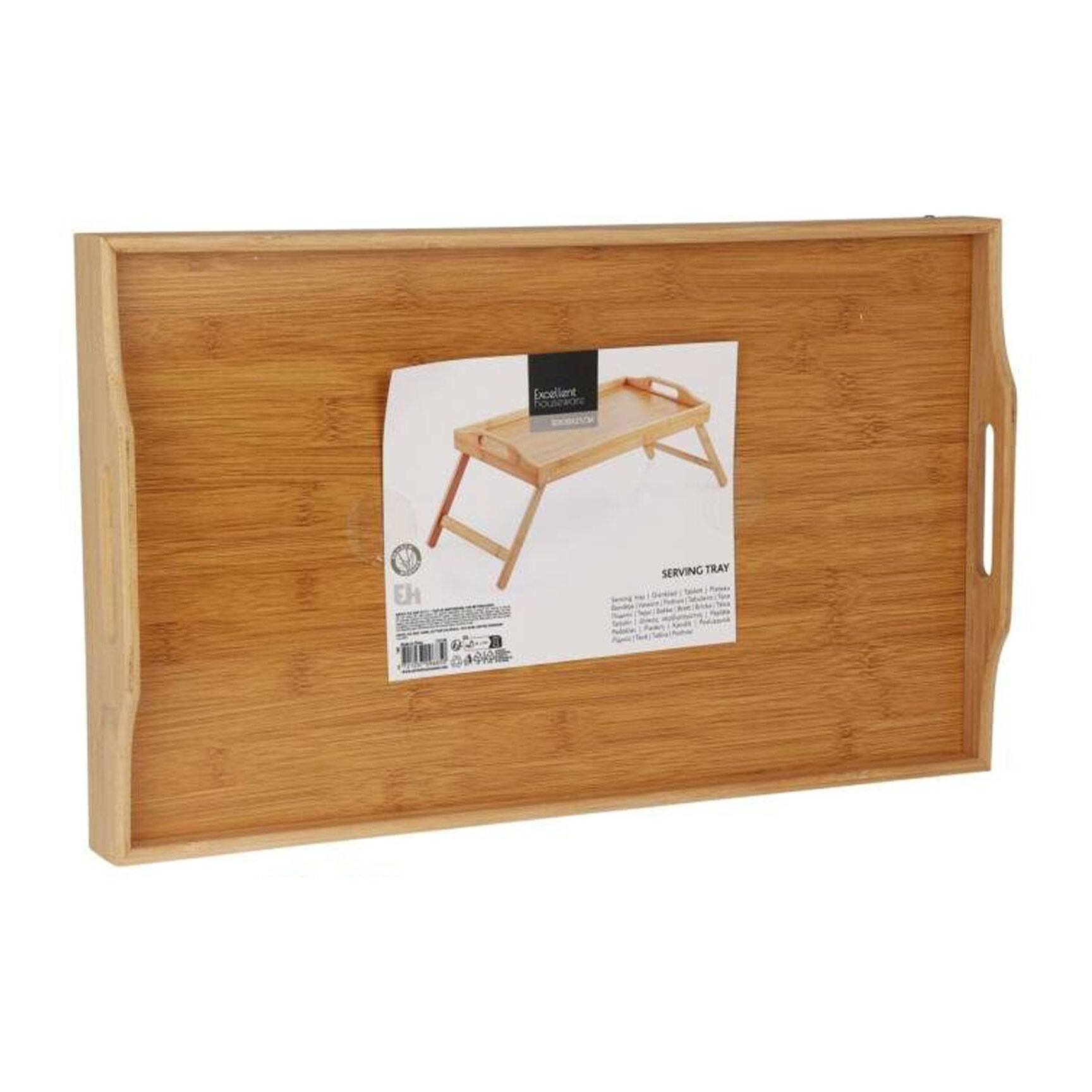 bandeja de servicio para cama de bambú de 50x30cm