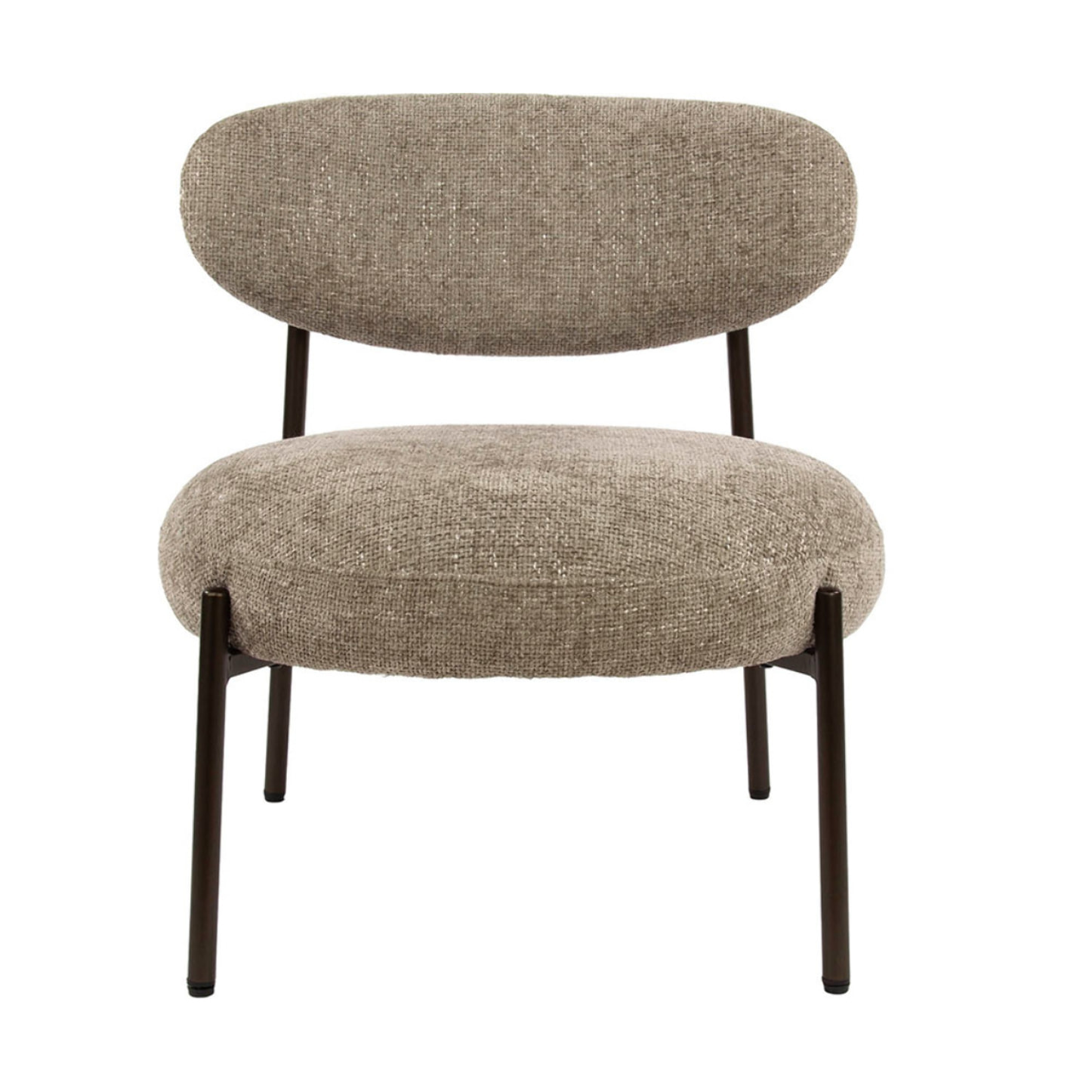 Adelia - fauteuil - pieds en métal - en tissu texturé - Sable