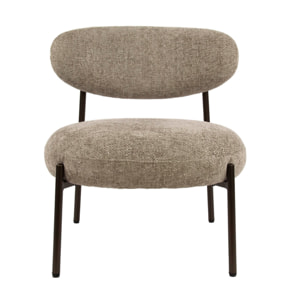 Adelia - fauteuil - pieds en métal - en tissu texturé - Sable