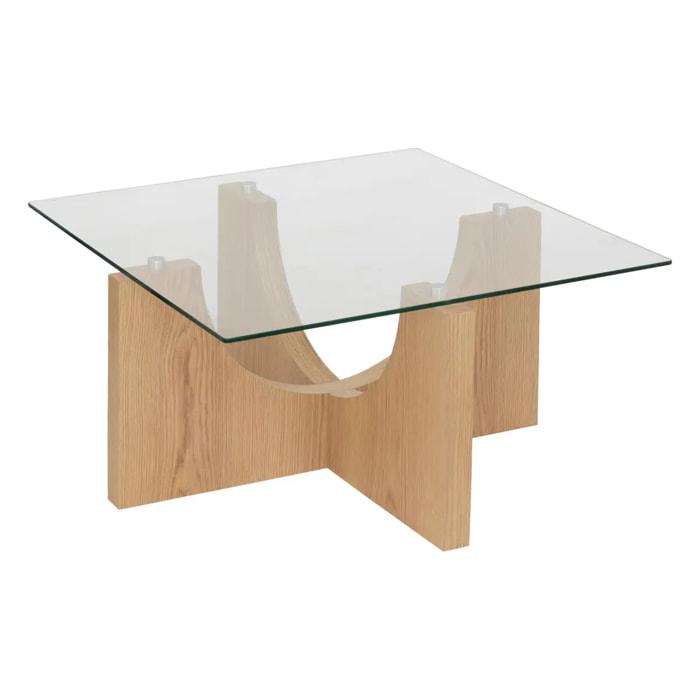 Table basse "Etini" miel 85x85x45cm