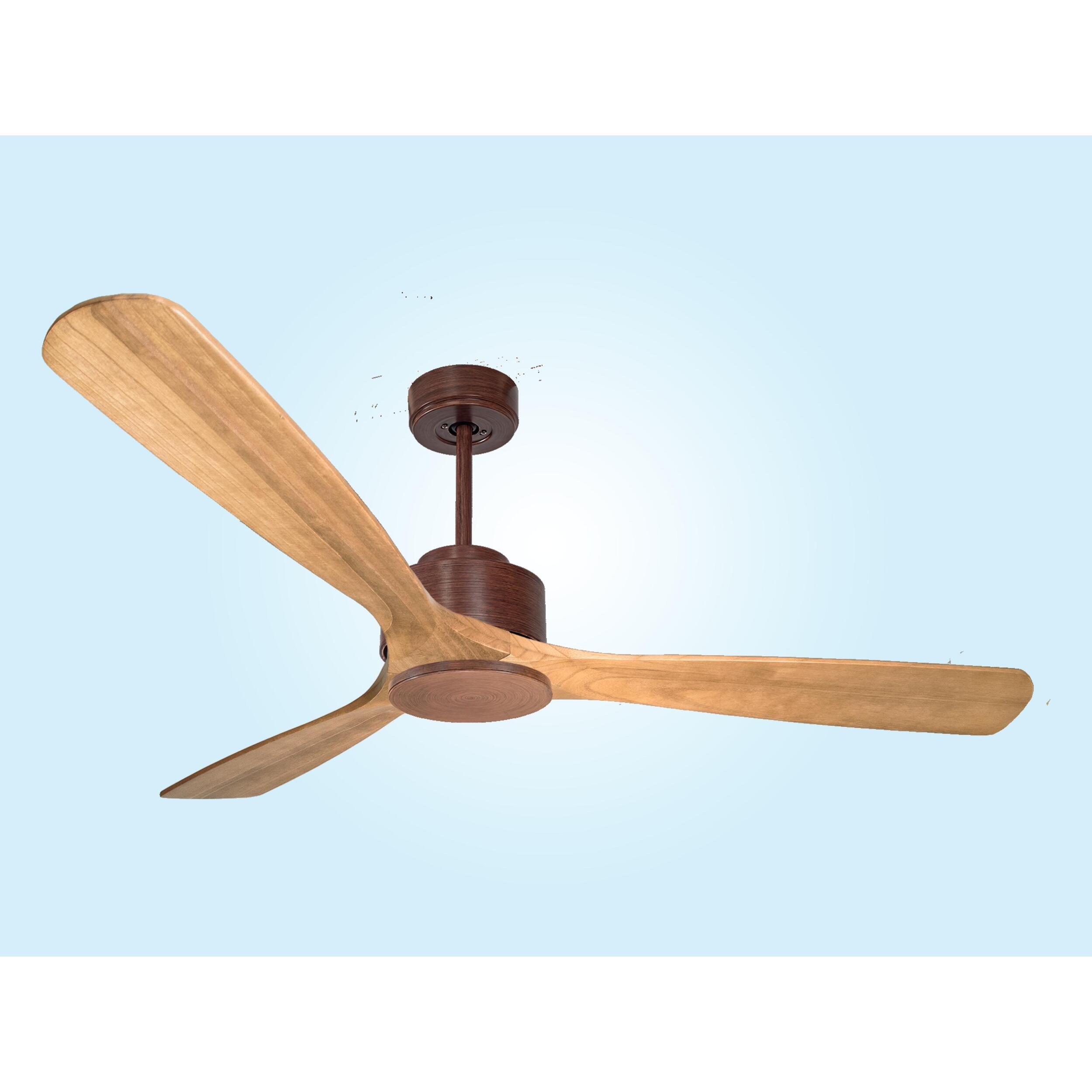 Ventilateur de plafond Réversible  Thermostat Wifi Moteur à courant continu Toits en pente Télécommande Hypersilence Mémoire Shopify Vendible (AUTOMATIQUE) 40   W brun