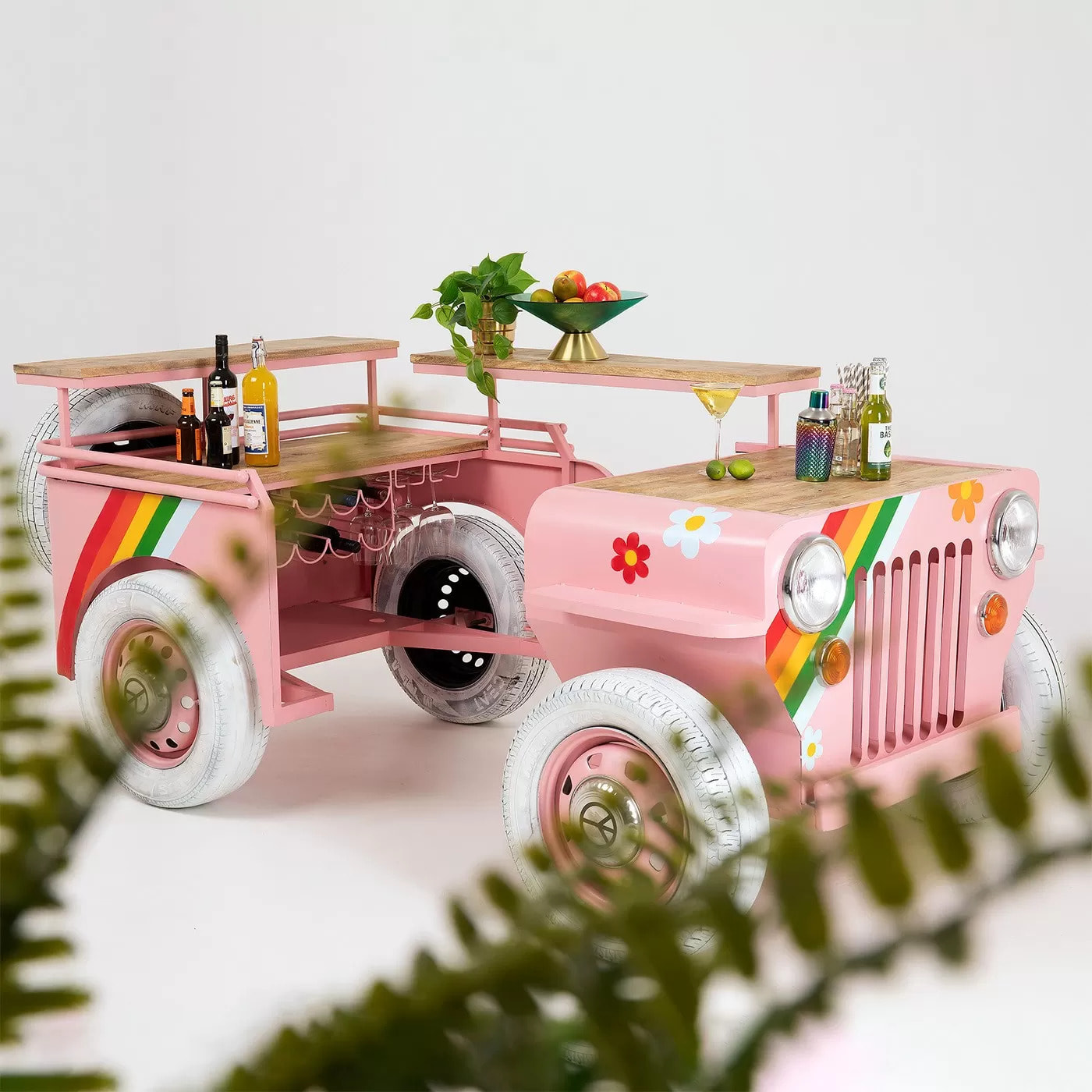 Bar Flower Power voiture rose Kare Design