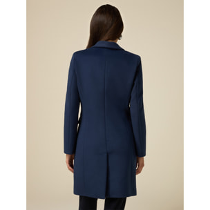 Oltre - Single-breasted coat with pockets - Azul