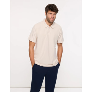 Polo Manga Corta Beige - Biebu