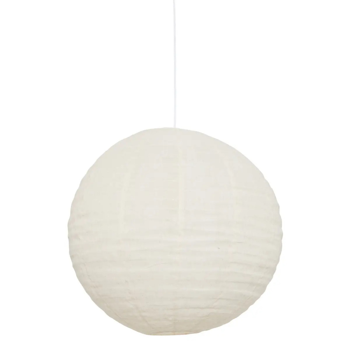 Lanterne boule Jordy en lin D.43cm blanc