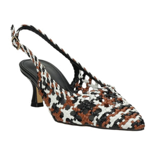 Décolleté sling back Donna Tata Italia Nero