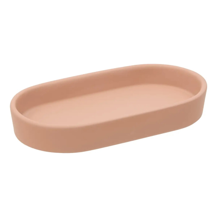 Plateau Colorama ovale 11x19,3cm rose