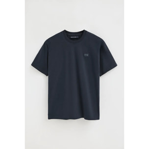 Camiseta azul marino de corte holgado con parche Polo Club
