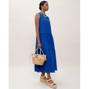 Abito lungo ricamato svizzero