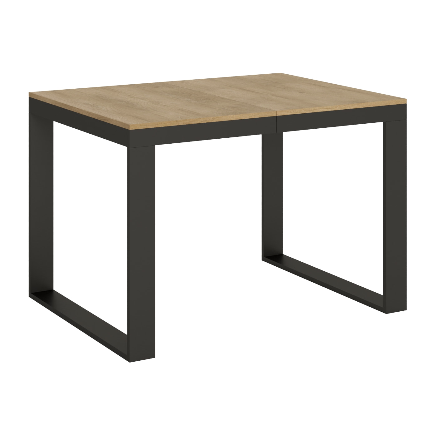 Table extensible 90x120/224 cm Tecno Evolution Chêne Nature cadre Anthracite